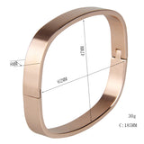 Maxbell Womens Mens Stainless Steel Brecelet Polished Cuff Bangle Rose Gold 8mm