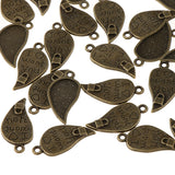 Maxbell 50 Pieces Vintage Lock Key Charms Pendant Jewelry Making Antique Bronze Lock