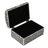 Maxbell Metal Vintage Flower Carved Jewelry Box Trinket Case Jewellery Storage S