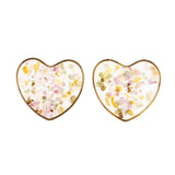 Maxbell 2pcs Resin Charm Pendants with Dried Flower Jewelry Making 25mm Heart