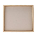 Maxbell Wood Velvet Jewelry Display Trays Ring Showcase Displays Beige