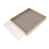 Maxbell Wood Velvet Jewelry Display Trays Ring Showcase Displays Beige