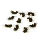 Maxbell 10pcs Handmade Feather Charm Plume Pendant DIY Earring Findings Deep Green