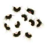 Maxbell 10pcs Handmade Feather Charm Plume Pendant DIY Earring Findings Deep Green