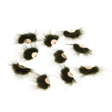 Maxbell 10pcs Handmade Feather Charm Plume Pendant DIY Earring Findings Deep Green