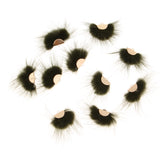 Maxbell 10pcs Handmade Feather Charm Plume Pendant DIY Earring Findings Deep Green