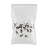 Maxbell 10pcs Handmade Feather Charm Plume Pendant DIY Earring Findings Deep Green