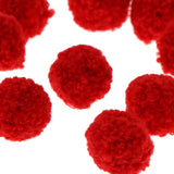 Maxbell Fluffy Plush Ball DIY Pompoms for Jewelry Making Crafts Decor 10Pcs Red