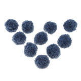 Maxbell Fluffy Plush Ball DIY Pompoms for Jewelry Making Crafts Decor 10Pcs Blue