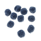 Maxbell Fluffy Plush Ball DIY Pompoms for Jewelry Making Crafts Decor 10Pcs Blue