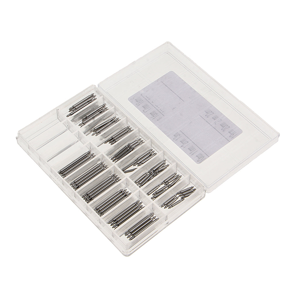 Maxbell 150 Pieces Stainless Steel Watch Band Spring Bars Strap Link Pins Tool 1.8mm