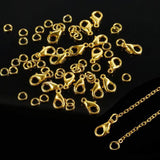 Maxbell Stainless Steel Chain Bulk for Jewelry Making DIY  Gold ball Bead Chain