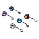 Maxbell 5 Pieces Fashion Body Jewelry Crystal Ball Button Belly Navel Ring Bar 14G 2