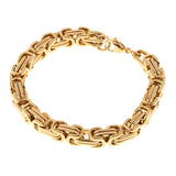 Maxbell Premium Stainless Steel Bracelet Link Curb Chain Bangle Lobster Clasp Gold