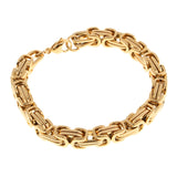 Maxbell Premium Stainless Steel Bracelet Link Curb Chain Bangle Lobster Clasp Gold