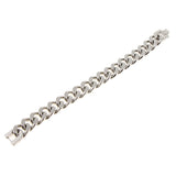 Maxbell Men's Biker Stainless Steel Bracelet Curb Chain Link Bangle Wristband Silver