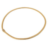 Maxbell Golden Stainless Steel Biker Curb Link Chain Necklace Punk 26inch Golden