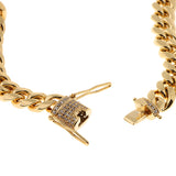 Maxbell Golden Stainless Steel Biker Curb Link Chain Necklace Punk 26inch Golden