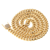 Maxbell Golden Stainless Steel Biker Curb Link Chain Necklace Punk 26inch Golden