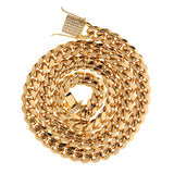 Maxbell Stainless Steel Heavy Link Gold Curb Cuban Chain Men's Punk Necklace 22 inch