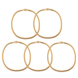 Maxbell Stainless Steel Heavy Link Gold Curb Cuban Chain Men's Punk Necklace 18 inch