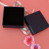 Maxbell Blue Paper Jewelry Gift Boxes for Rings Necklaces Bracelet  9.5x9.5x3cm