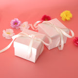 Maxbell 2 Pieces Paper Jewelry Gift Boxes for Rings Necklaces Bracelet 8x8x7cm