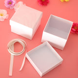 Maxbell 2 Pieces Paper Jewelry Gift Boxes for Rings Necklaces Bracelet 8x8x7cm