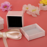 Maxbell 2 Pieces Paper Jewelry Gift Boxes for Rings Necklaces Bracelet 5.3x5.3x3.8cm