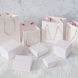 Maxbell 2 Pieces Paper Jewelry Gift Boxes for Rings Necklaces Bracelet 5.3x5.3x3.8cm