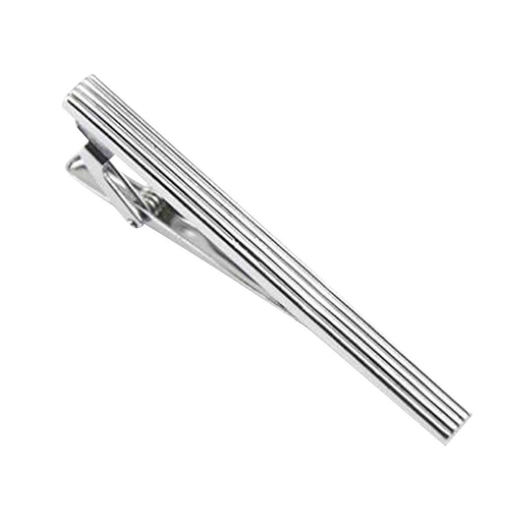 Maxbell Men's Luxury Tie Clip Classic Bar Clasp Business Suit Accessories Silver