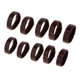 Maxbell 5PCS PU Leather Watch Band Strap Holder Keeper Loop Replacement Dark Brown