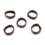 Maxbell 5PCS PU Leather Watch Band Strap Holder Keeper Loop Replacement Dark Brown