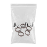 Maxbell 5PCS PU Leather Watch Band Strap Holder Keeper Loop Replacement Dark Brown