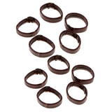 Maxbell 5PCS PU Leather Watch Band Strap Holder Keeper Loop Replacement Dark Brown