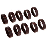 Maxbell 5PCS PU Leather Watch Band Strap Holder Keeper Loop Replacement Dark Brown