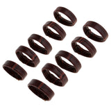 Maxbell 5PCS PU Leather Watch Band Strap Holder Keeper Loop Replacement Dark Brown