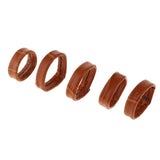 Maxbell 5PCS PU Leather Watch Band Strap Holder Keeper Loop Replacement Brown