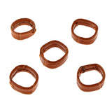 Maxbell 5PCS PU Leather Watch Band Strap Holder Keeper Loop Replacement Brown