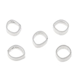 Maxbell 5PCS PU Leather Watch Band Strap Holder Keeper Loop Replacement White