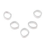 Maxbell 5PCS PU Leather Watch Band Strap Holder Keeper Loop Replacement White