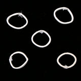 Maxbell 5PCS PU Leather Watch Band Strap Holder Keeper Loop Replacement White