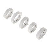 Maxbell 5PCS PU Leather Watch Band Strap Holder Keeper Loop Replacement White