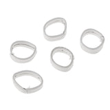 Maxbell 5PCS PU Leather Watch Band Strap Holder Keeper Loop Replacement White