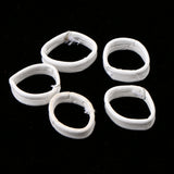 Maxbell 5PCS PU Leather Watch Band Strap Holder Keeper Loop Replacement White