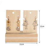 Maxbell Natural Wooden Earring Holder Stand Jewelry Organizer Display Storage Rack L