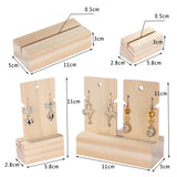 Maxbell Natural Wooden Earring Holder Stand Jewelry Organizer Display Storage Rack S