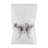 Maxbell Women's Fashion Enamel Butterfly Rhinestone Scarf Ring Buckle Clip Purple