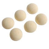 Maxbell 100Pcs Half Ball Natural Unfinished Wood For Jewelry Making DIY Craft 25mm