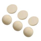 Maxbell 100Pcs Half Ball Natural Unfinished Wood For Jewelry Making DIY Craft 25mm